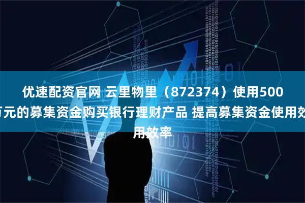 优速配资官网 云里物里（872374）使用5000万元的募集资金购买银行理财产品 提高募集资金使用效率